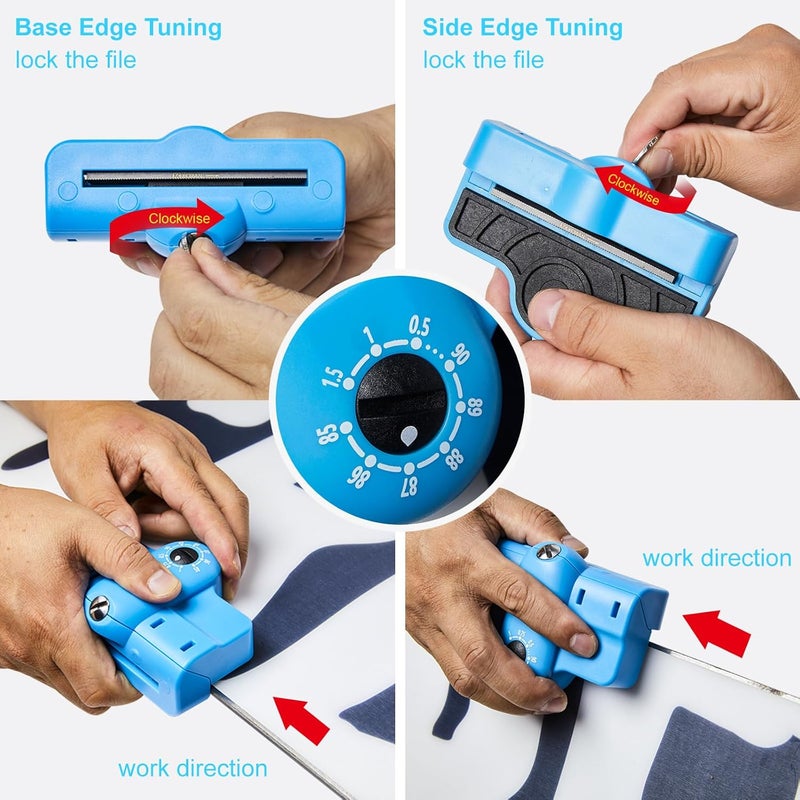 XCMAN Complete Ski Snowboard Tuning Waxing Combo Kit with Waxing Iron,Ski Wax,Side Base Edge Tuner,Ptex Base Repair,Gummy Stone,Diamond Stones for Ski Snowboard EdgeTuning - Image 4